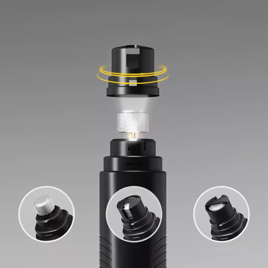 USB Rechargeable Electric Pet Nail Grinder for Dogs & Cats – Quiet Motor with LED Light and Diamond Grinding Wheel