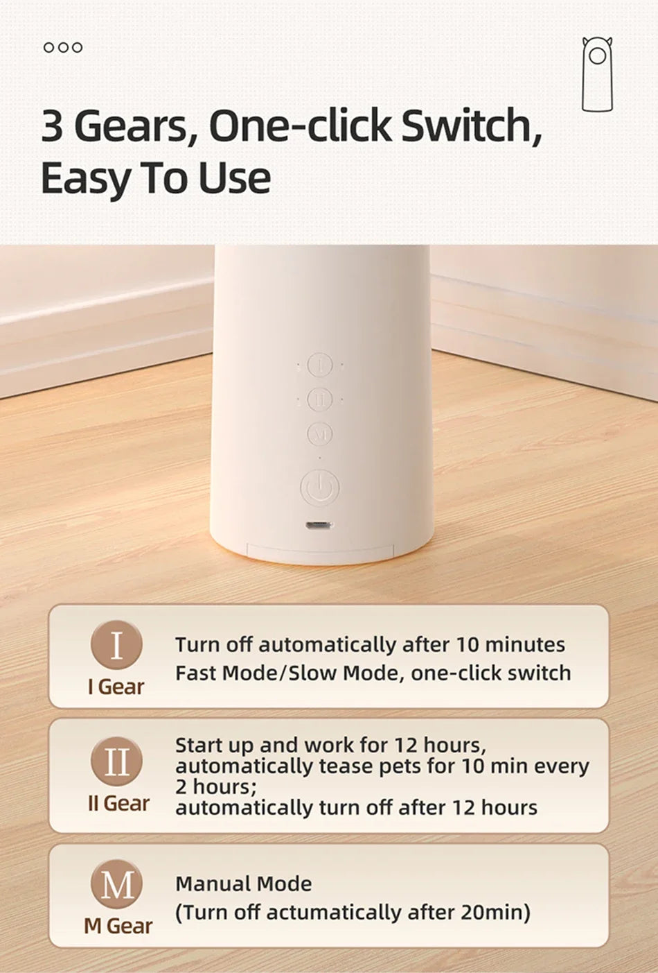 Cat Laser Toy Automatic Rechargeable Motion Random Activated Interactive Cat Toys for Indoor Cats/Dog/Kittne Slow and Fast Mode