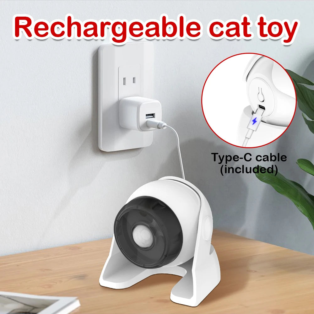 Cat Laser Toy Automatic Rechargeable Motion Random Activated Interactive Cat Toys for Indoor Cats/Dog/Kittne Slow and Fast Mode