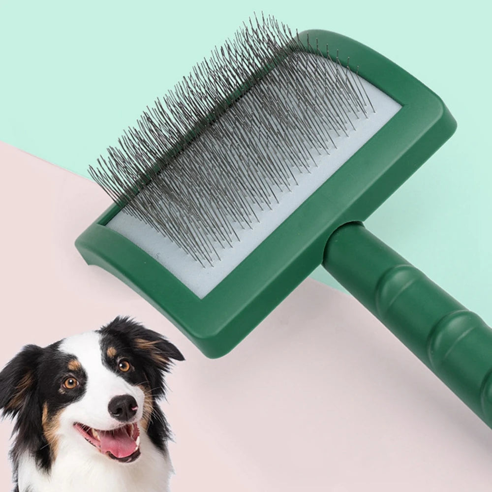 New Extra Long Pin Slicker Brush for Large Dog Matted Hair Grooming Wire Brush for Pets Shedding Mats Massage Brush Pet Supplies