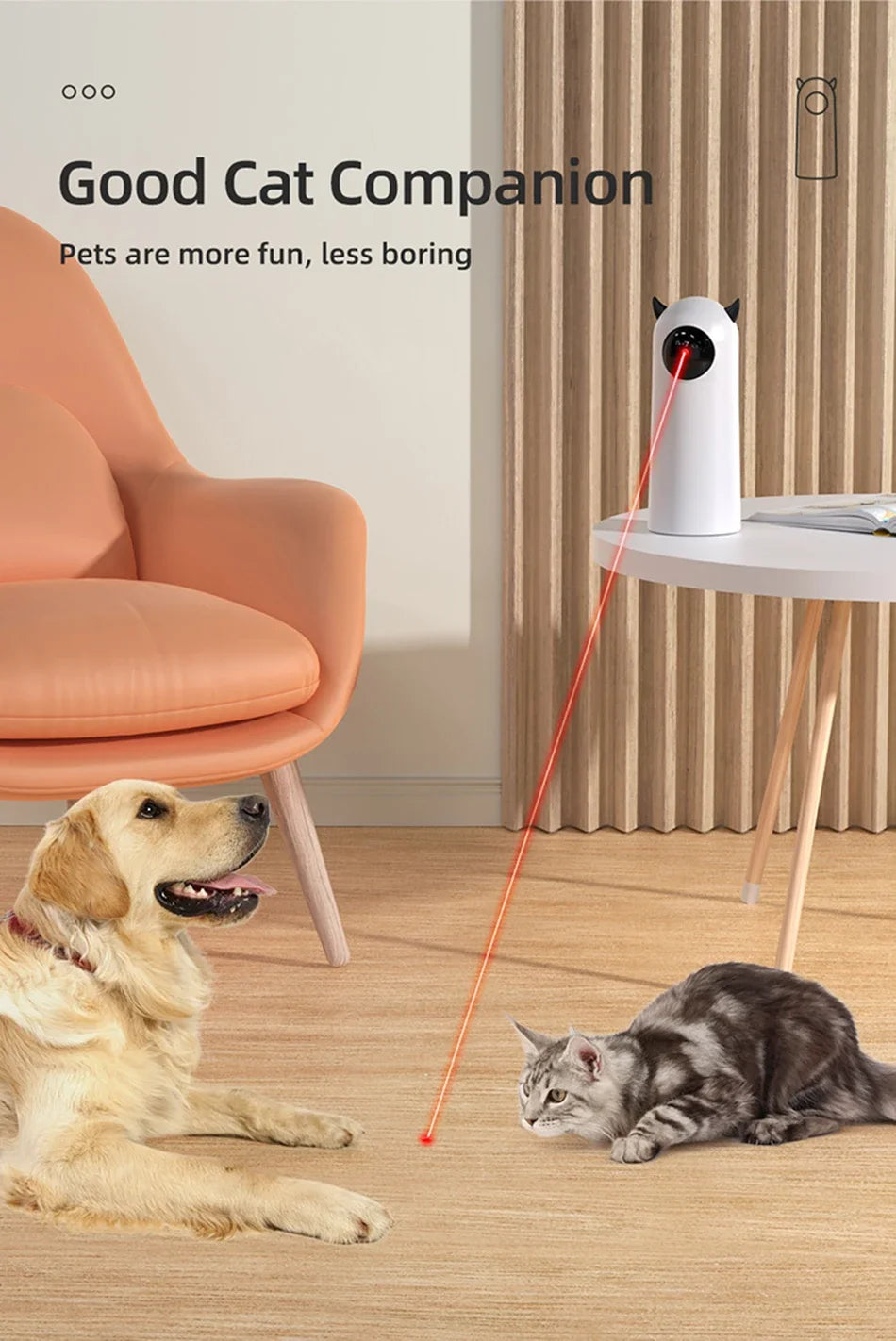 Cat Laser Toy Automatic Rechargeable Motion Random Activated Interactive Cat Toys for Indoor Cats/Dog/Kittne Slow and Fast Mode