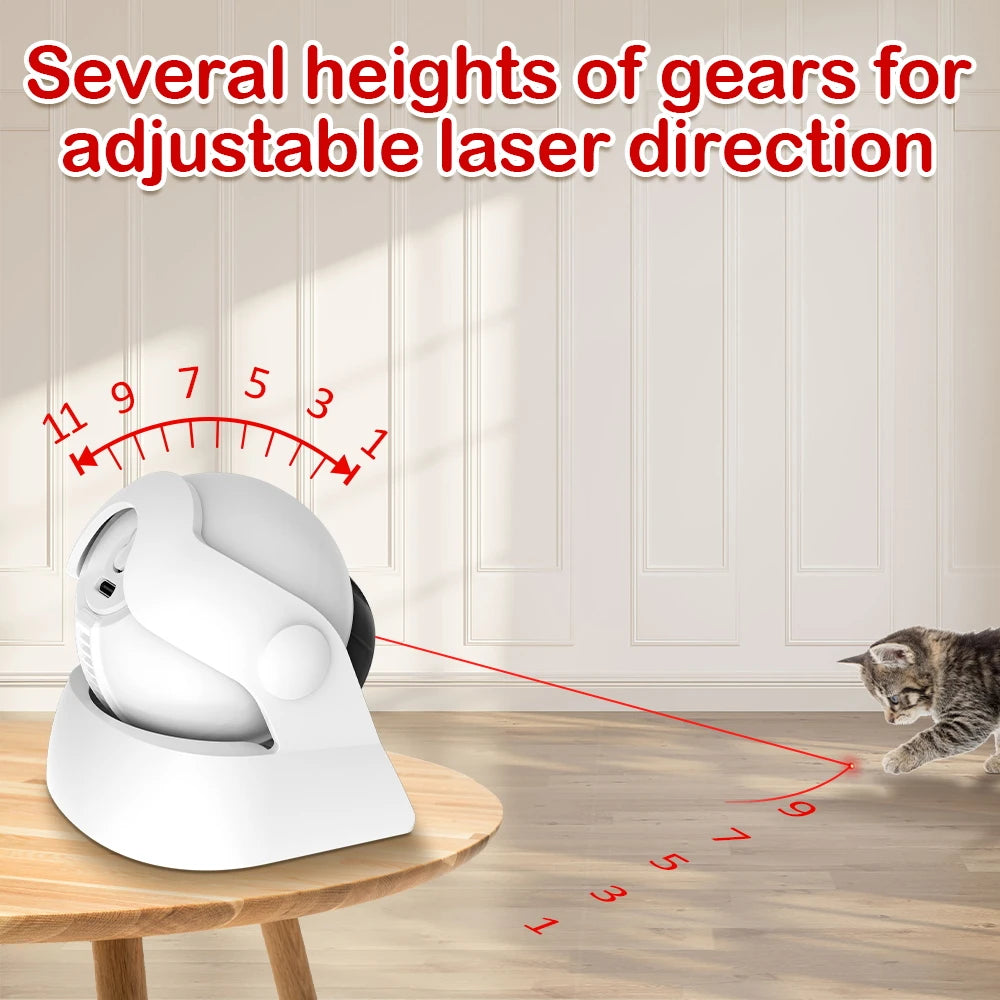 Cat Laser Toy Automatic Rechargeable Motion Random Activated Interactive Cat Toys for Indoor Cats/Dog/Kittne Slow and Fast Mode