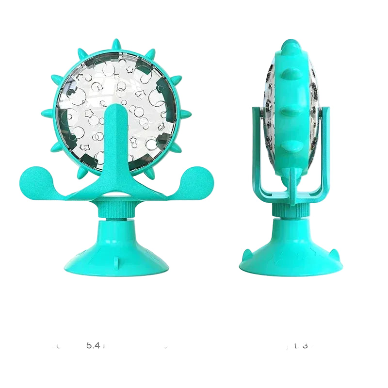 Turquoise pet toy on a white background 