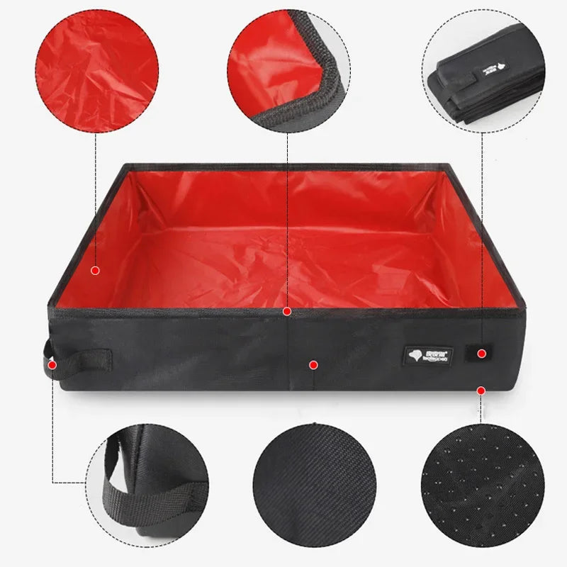 red inside black outside litter box