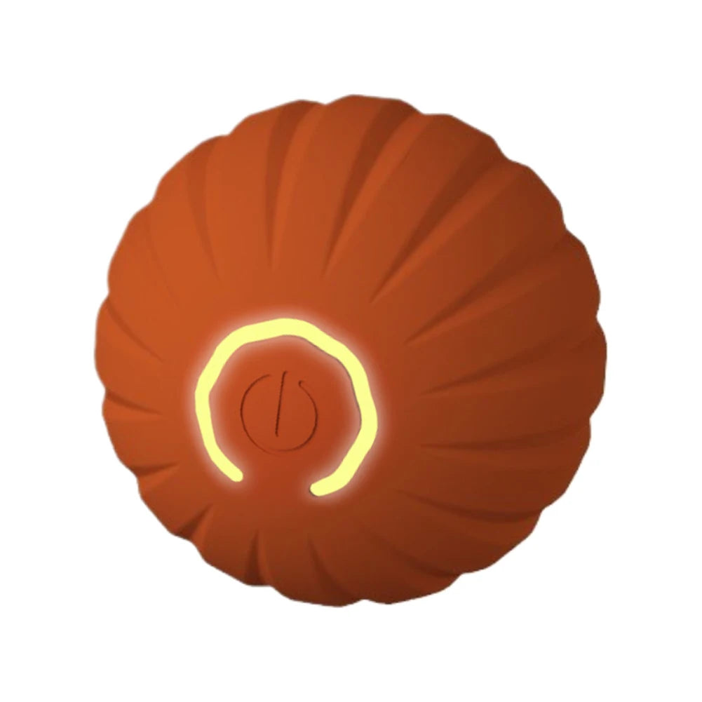 Red automatic ball with a light center on a white background

